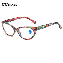 Carica l&#39;immagine nel visualizzatore di Gallery, 55874 Small Frame Floral Reading Glasses Cat Eye Retro Presbyopic Eyeglasses Blocking Blue Light Hyperopia Eyewear +1.0..+4.0