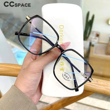 Load image into Gallery viewer, 55877 Blue Light Blocking Computer Glasses Women Fashion Big Size Vintage Square Eyewear Anti Eyestrain Transparent Eyeglasses