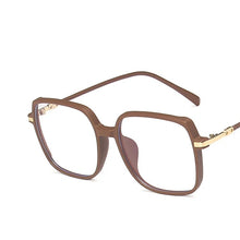 Load image into Gallery viewer, 55877 Blue Light Blocking Computer Glasses Women Fashion Big Size Vintage Square Eyewear Anti Eyestrain Transparent Eyeglasses