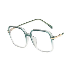 Load image into Gallery viewer, 55877 Blue Light Blocking Computer Glasses Women Fashion Big Size Vintage Square Eyewear Anti Eyestrain Transparent Eyeglasses