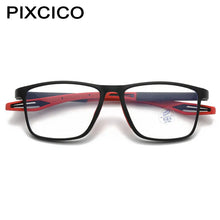 Load image into Gallery viewer, 55902 Finished Myopia Glasses Rectangle Retro Sport Presbyopic Eyeglasses Silicone Blocking Blue Light Eyewear -100 -150 -200