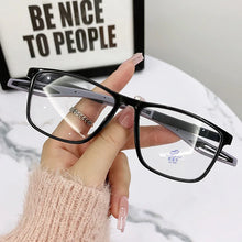 Load image into Gallery viewer, 55902 Finished Myopia Glasses Rectangle Retro Sport Presbyopic Eyeglasses Silicone Blocking Blue Light Eyewear -100 -150 -200