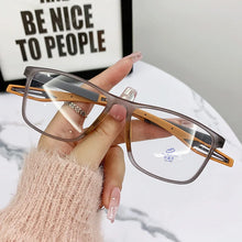 Load image into Gallery viewer, 55902 Finished Myopia Glasses Rectangle Retro Sport Presbyopic Eyeglasses Silicone Blocking Blue Light Eyewear -100 -150 -200
