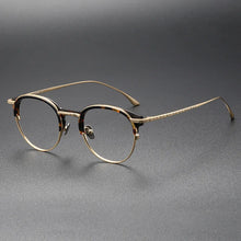 Load image into Gallery viewer, 55928 Vintage Handmade Pure Titanium Glasses Frame Retro Oval Round Men Eyeglasses Myopia Reading Eyewear Frames Oculos