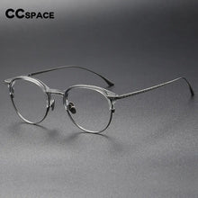 Load image into Gallery viewer, 55928 Vintage Handmade Pure Titanium Glasses Frame Retro Oval Round Men Eyeglasses Myopia Reading Eyewear Frames Oculos
