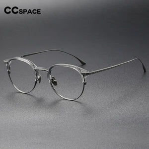 55928 Vintage Handmade Pure Titanium Glasses Frame Retro Oval Round Men Eyeglasses Myopia Reading Eyewear Frames Oculos