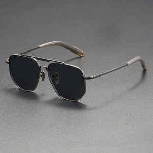 56244 Luxury Brand Polarized Sunglasses Men Pilot Eyeglasses Titanium Alloy Frame High-Grade Anti-Glare Anti Reflective Shades