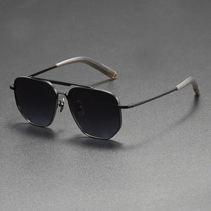 56244 Luxury Brand Polarized Sunglasses Men Pilot Eyeglasses Titanium Alloy Frame High-Grade Anti-Glare Anti Reflective Shades