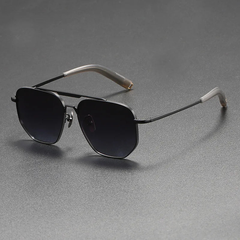 56244 Luxury Brand Polarized Sunglasses Men Pilot Eyeglasses Titanium Alloy Frame High-Grade Anti-Glare Anti Reflective Shades