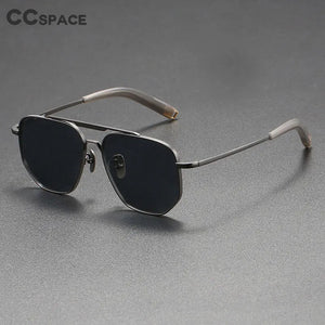 56244 Luxury Brand Polarized Sunglasses Men Pilot Eyeglasses Titanium Alloy Frame High-Grade Anti-Glare Anti Reflective Shades