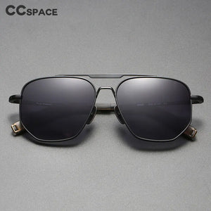 56244 Luxury Brand Polarized Sunglasses Men Pilot Eyeglasses Titanium Alloy Frame High-Grade Anti-Glare Anti Reflective Shades