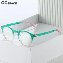 Load image into Gallery viewer, 56357 Blue Light Blocking Computer Glasses Women Fashion Tr90 Frame Vintage Round Eyewear Anti Eyestrain Eyeglasses