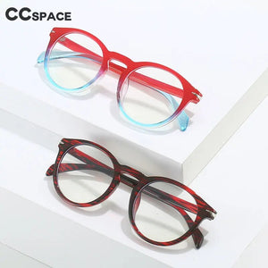 56357 Blue Light Blocking Computer Glasses Women Fashion Tr90 Frame Vintage Round Eyewear Anti Eyestrain Eyeglasses