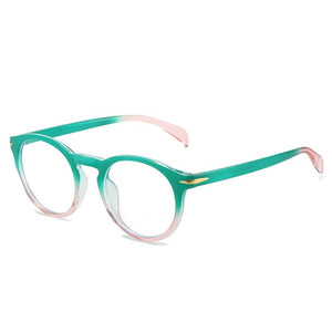 56357 Blue Light Blocking Computer Glasses Women Fashion Tr90 Frame Vintage Round Eyewear Anti Eyestrain Eyeglasses