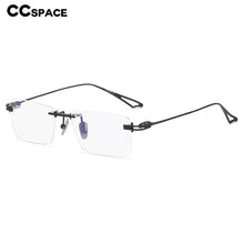 Load image into Gallery viewer, 56511 Rimless Pure Titanium Glasses Square Men Ultra Light Flat Mirror Women High-Grade Office Computer Glasses