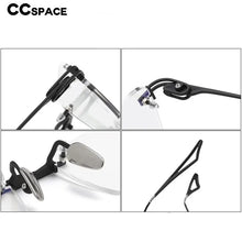 Load image into Gallery viewer, 56511 Rimless Pure Titanium Glasses Square Men Ultra Light Flat Mirror Women High-Grade Office Computer Glasses