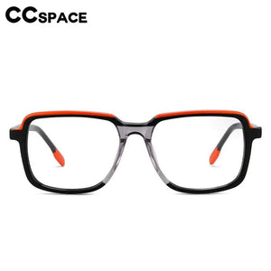 Women Acetate Optical Spectacle Frame Two Color Splicing Men Spring Hinge Glasses Frame
