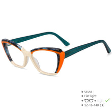 Load image into Gallery viewer, Acetate Glasses Frame Women Optical Prescription Eyeglasses Frame Two Color Stitching Cat Eye Luxury Brand Eyewear