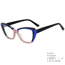 Load image into Gallery viewer, Acetate Glasses Frame Women Optical Prescription Eyeglasses Frame Two Color Stitching Cat Eye Luxury Brand Eyewear