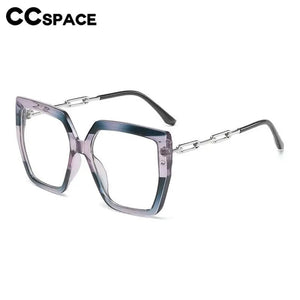 Chain Hollow Out Leg Optical Spectacle Frame Two Color Splicing Glasses Frame Anti Blue Computer Glasses