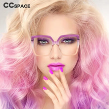 Carica l&#39;immagine nel visualizzatore di Gallery, Chain Hollow Out Leg Optical Spectacle Frame Two Color Splicing Glasses Frame Anti Blue Computer Glasses