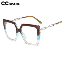 Carica l&#39;immagine nel visualizzatore di Gallery, Chain Hollow Out Leg Optical Spectacle Frame Two Color Splicing Glasses Frame Anti Blue Computer Glasses