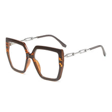 Carica l&#39;immagine nel visualizzatore di Gallery, Chain Hollow Out Leg Optical Spectacle Frame Two Color Splicing Glasses Frame Anti Blue Computer Glasses
