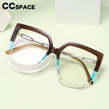 Carica l&#39;immagine nel visualizzatore di Gallery, Chain Hollow Out Leg Optical Spectacle Frame Two Color Splicing Glasses Frame Anti Blue Computer Glasses