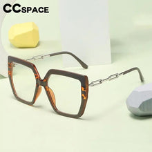 Carica l&#39;immagine nel visualizzatore di Gallery, Chain Hollow Out Leg Optical Spectacle Frame Two Color Splicing Glasses Frame Anti Blue Computer Glasses