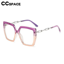 Carica l&#39;immagine nel visualizzatore di Gallery, Chain Hollow Out Leg Optical Spectacle Frame Two Color Splicing Glasses Frame Anti Blue Computer Glasses