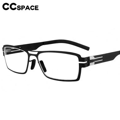 56713 Men   Ultralight Optical Spectacle Frame Metal Screwless Splicing Glasses Frame Elastic Leg Flat Mirror