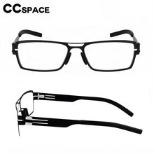 Load image into Gallery viewer, 56713 Men   Ultralight Optical Spectacle Frame Metal Screwless Splicing Glasses Frame Elastic Leg Flat Mirror
