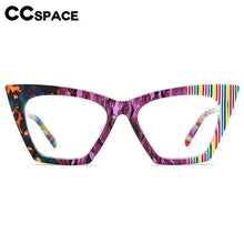 Load image into Gallery viewer, 56918 Flower Acetate Glasses Frame Ladies Popular Rainbow Cat Eye Clear Eyeglass Men   Spring Hinge Anti Blue Glasses