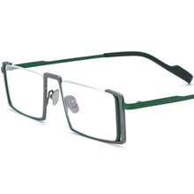 Load image into Gallery viewer, 56933 Hollow Out Pure Titanium Spectacle Frame Women Colorful Half-Frame Optical Transparent Eyeglass Frame