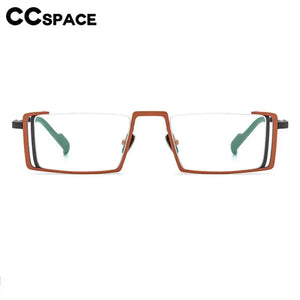 56933 Hollow Out Pure Titanium Spectacle Frame Women Colorful Half-Frame Optical Transparent Eyeglass Frame