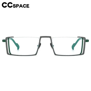 56933 Hollow Out Pure Titanium Spectacle Frame Women Colorful Half-Frame Optical Transparent Eyeglass Frame
