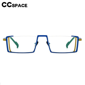 56933 Hollow Out Pure Titanium Spectacle Frame Women Colorful Half-Frame Optical Transparent Eyeglass Frame