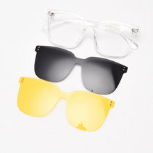 Load image into Gallery viewer, 56967 Men Polarized Night Vision Magnetic Clip Suit Spectacles Frame Glasses Frame Women Large Size Tr90 Optical Spectacle Frame