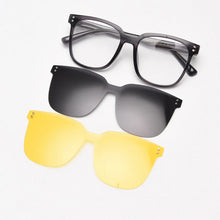 Load image into Gallery viewer, 56967 Men Polarized Night Vision Magnetic Clip Suit Spectacles Frame Glasses Frame Women Large Size Tr90 Optical Spectacle Frame