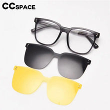 Load image into Gallery viewer, 56967 Men Polarized Night Vision Magnetic Clip Suit Spectacles Frame Glasses Frame Women Large Size Tr90 Optical Spectacle Frame
