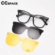 Load image into Gallery viewer, 56967 Men Polarized Night Vision Magnetic Clip Suit Spectacles Frame Glasses Frame Women Large Size Tr90 Optical Spectacle Frame