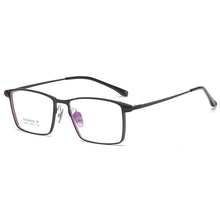Load image into Gallery viewer, 56mm Men Full Rim Aluminium Magnesium Eyeglasses Frame Classic Rectangular Glasses Frame For Prescription Lenses 9001