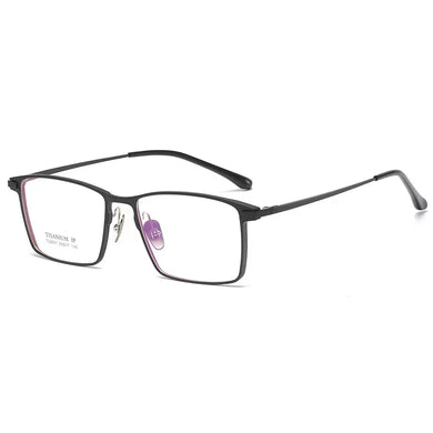 56mm Men Full Rim Aluminium Magnesium Eyeglasses Frame Classic Rectangular Glasses Frame For Prescription Lenses 9001