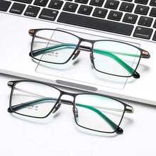 Load image into Gallery viewer, 56mm Men Full Rim Aluminium Magnesium Eyeglasses Frame Classic Rectangular Glasses Frame For Prescription Lenses 9001
