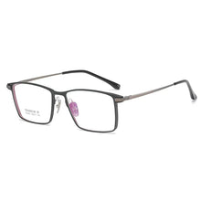 Load image into Gallery viewer, 56mm Men Full Rim Aluminium Magnesium Eyeglasses Frame Classic Rectangular Glasses Frame For Prescription Lenses 9001