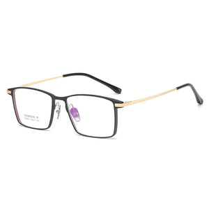 56mm Men Full Rim Aluminium Magnesium Eyeglasses Frame Classic Rectangular Glasses Frame For Prescription Lenses 9001