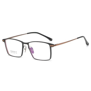 56mm Men Full Rim Aluminium Magnesium Eyeglasses Frame Classic Rectangular Glasses Frame For Prescription Lenses 9001