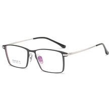 Load image into Gallery viewer, 56mm Men Full Rim Aluminium Magnesium Eyeglasses Frame Classic Rectangular Glasses Frame For Prescription Lenses 9001