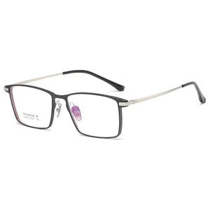 56mm Men Full Rim Aluminium Magnesium Eyeglasses Frame Classic Rectangular Glasses Frame For Prescription Lenses 9001