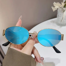 Load image into Gallery viewer, 57560 Brand Designer Metal Sun Eyeglass Lady Oval Outdoors UV Protection Sunglasses Men Popular Retro Shades Uv400